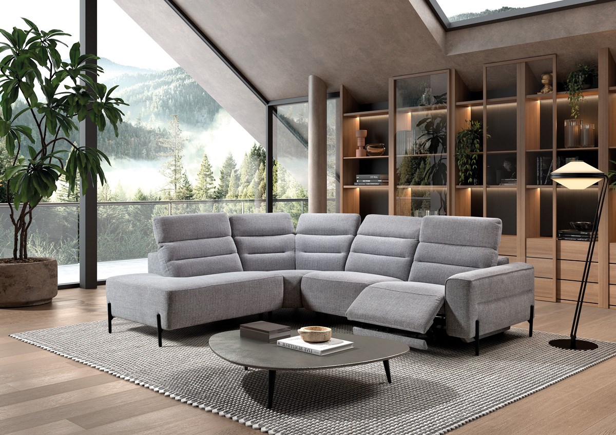 Salon Norfolk méridienne gauche 215 cm - 278 cm avec relax