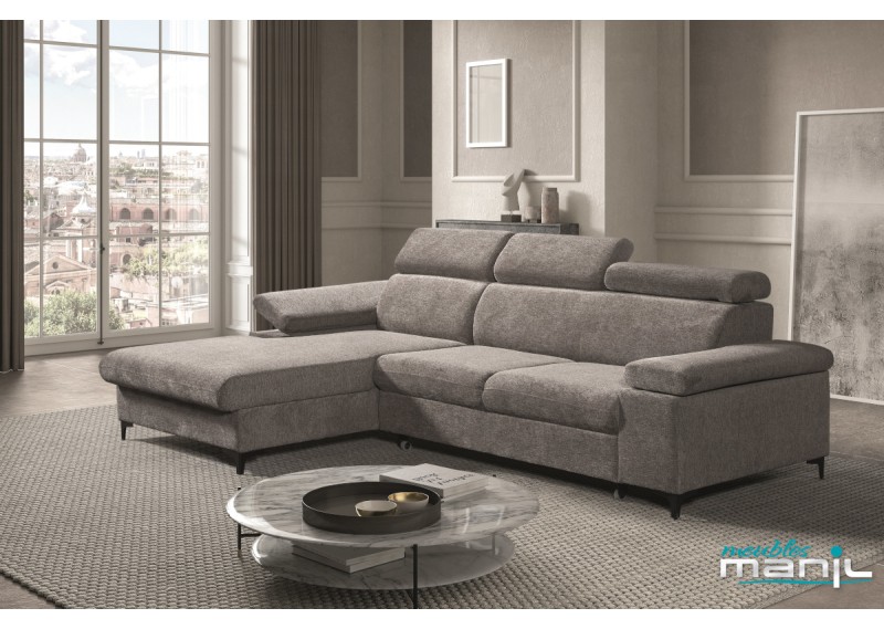 Salon Macon méridienne gauche 175 cm - 260 cm