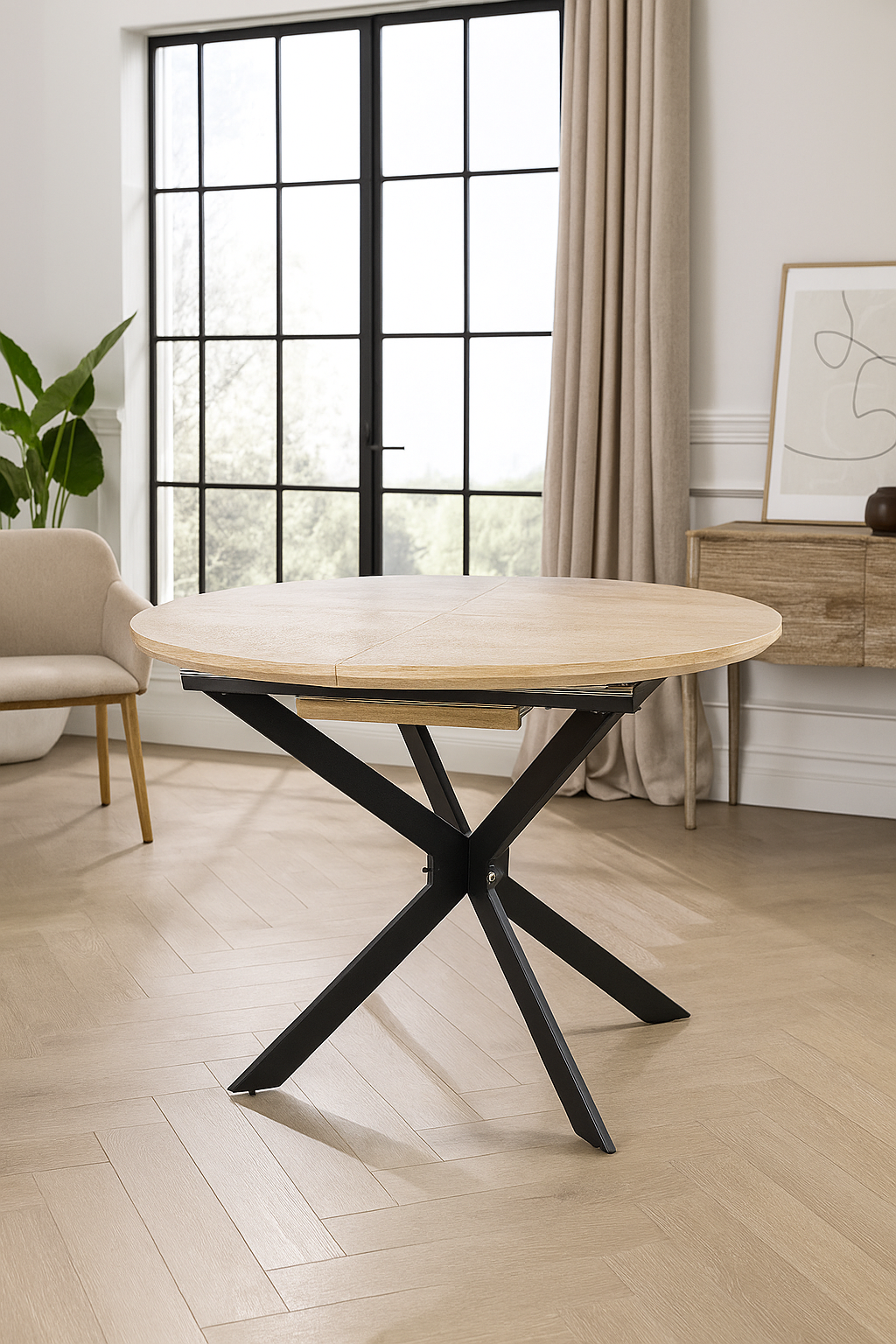 Table ronde allongeable TF2307 120 cm - 160 cm
